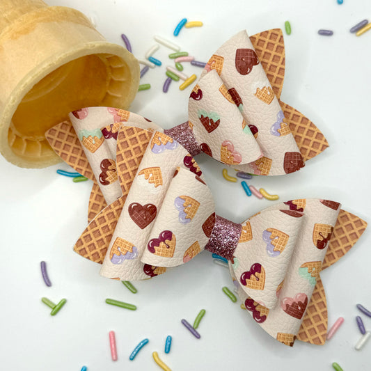 Waffle Cone Bow